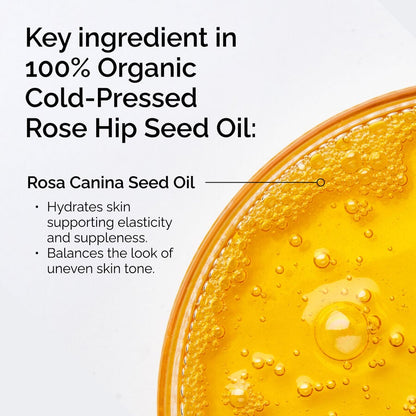 100% Organic Cold-Pressed Rose Hip Seed Oil - US 9255
